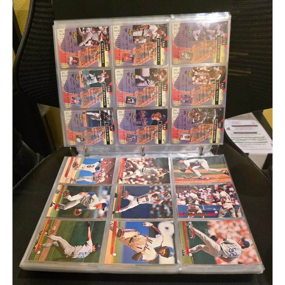 MINT VINTAGE Topps Stadium Club Baseball Cards 1993 Lot in Binder +LOOK+